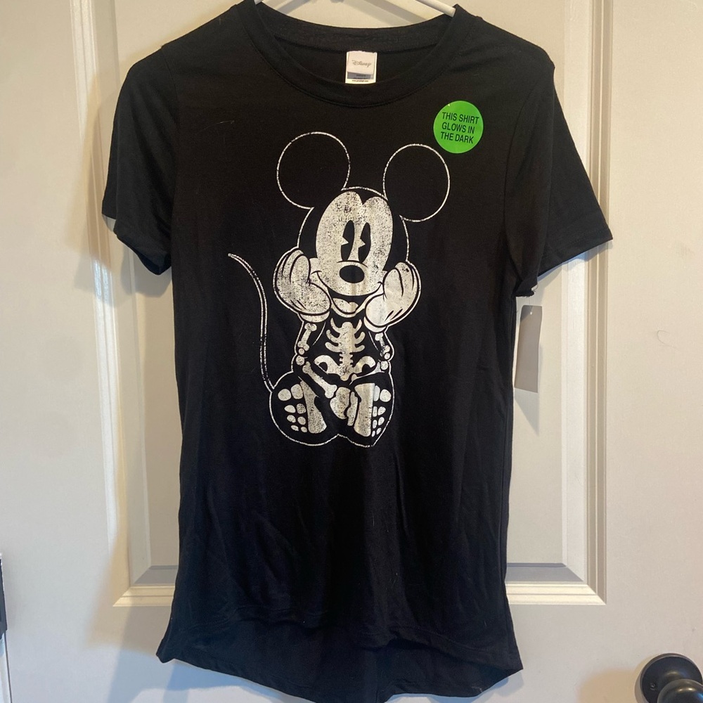 Disney Glow-in-the-Dark Mickey Mouse Black T-Shirt